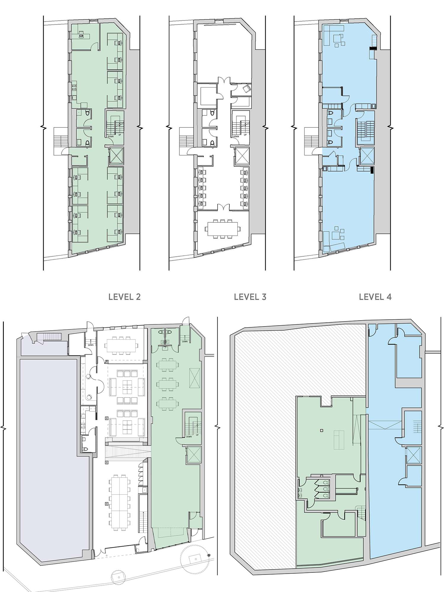 basement and floor plan 1, 2, 3 and 4 