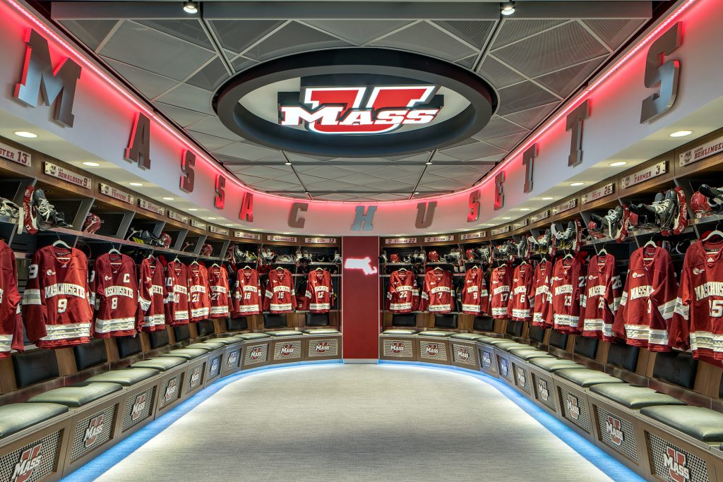 Mullins Center Hockey Locker Room